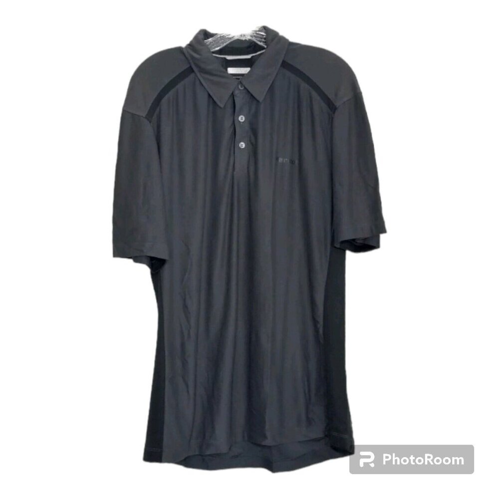 Marmot Shirt Men's Med Polo Gray Black Lightweight Breathable Dadcore Golf Gorp